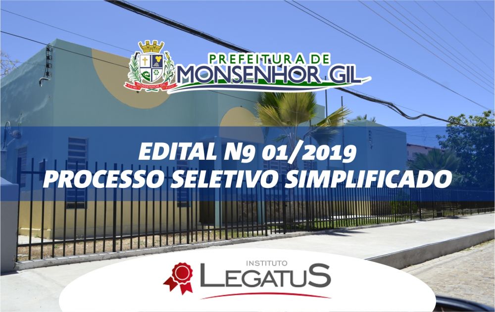 Prefeitura de Monsenhor Gil divulga resultado preliminar do concurso público