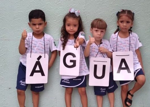 Crianças aprendem na escola a preservar recursos naturais no Dia Mundial da Água
