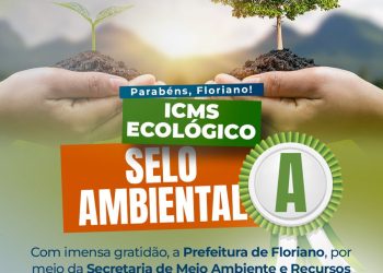 FLORIANO: Cidade alcança pela terceira vez consecutiva o Selo A no processo de Certificação Ambiental