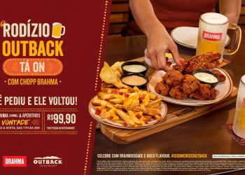 Happy Hour? Rodízio com chopp e aperitivos à vontade do Outback Teresina é ótima opção e ainda está disponível por R$ 99,90