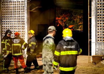 Incêndio de destrói madeireira no Distrito Industrial na zona sul de Teresina