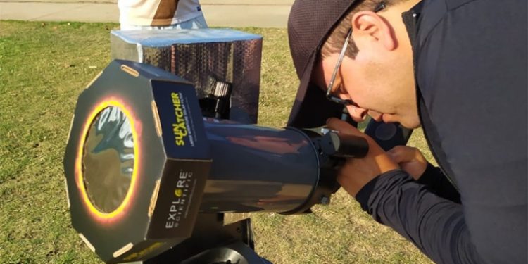 Professor da Rede Municipal de Teresina participa hoje(14) da transmissão internacional do eclipse solar