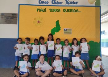 CMEI Chico Xavier na zona Sudeste realiza atividade lúdica em alusão ao Dia do Piauí