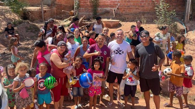 Morador torna realidade o sonho de crianças no Parque Vitória em Teresina
