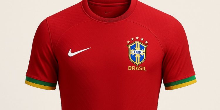Seleção brasileira usará camisa vermelha na Copa do Mundo de 2026, diz site