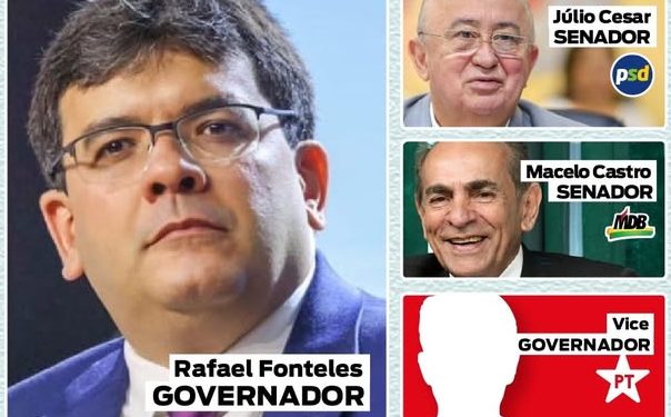 ELEICOES 2026: PT indicará vice de Rafael Fonteles e Júlio César (PSD) disputará vaga no Senado