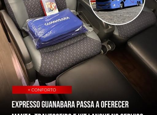 Expresso Guanabara passa a oferecer manta, travesseiro e kit lanche em rotas partindo de Fortaleza