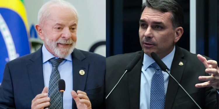 Flávio Bolsonaro cresce e empata tecnicamente com Lula no 2º turno, diz pesquisa