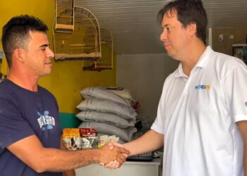 Presidente da Badespi Marcelo Jannotti visita empreendedor em Capitão de Campos