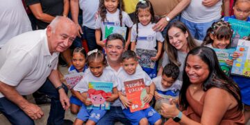 Governador entrega kit creche em Boqueirão, referência de alfabetização na idade certa, e reafirma duplicação da ponte