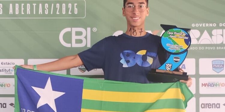 Nadador piauiense conquista ouro em etapa nacional de águas abertas e garante índice para os Jogos da Juventude 2026
