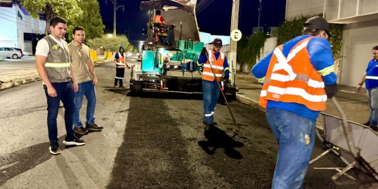 Mais Asfalto: obras avançam na Dom Severino com serviços no período noturno das 20h às 4h